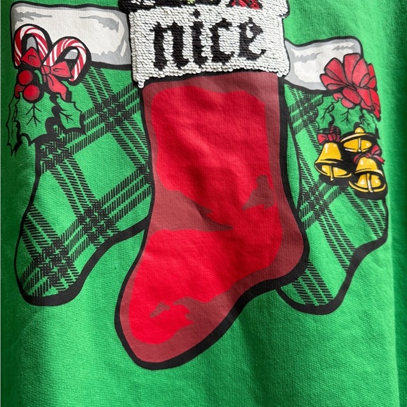 Star Wars Green Sequin Yoda Christmas Sweatshirt Ugly Holiday Sweater W Sz L - Picture 7 of 12